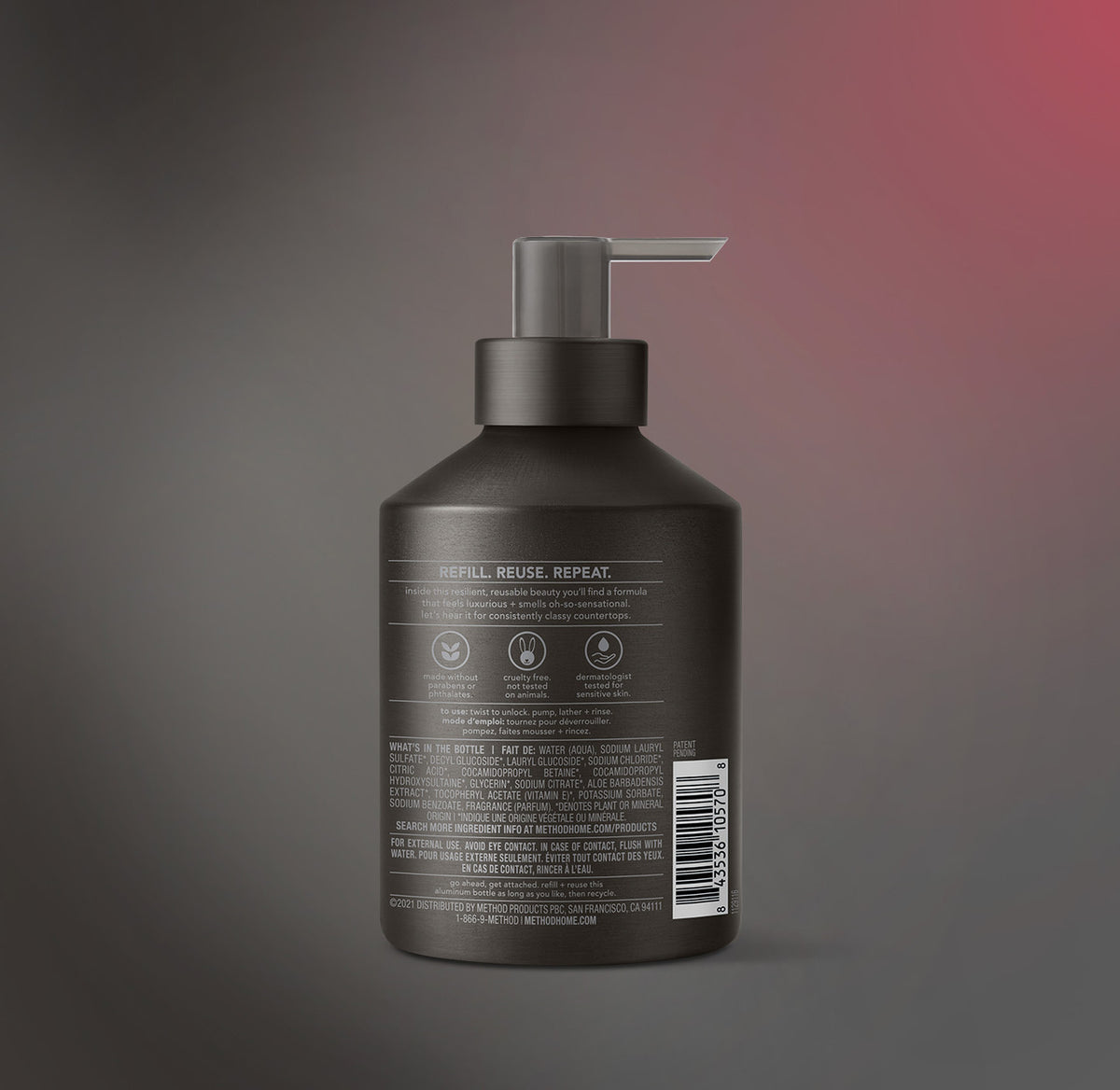 gel hand wash – vetiver + amber, 12 fl oz - Image 3