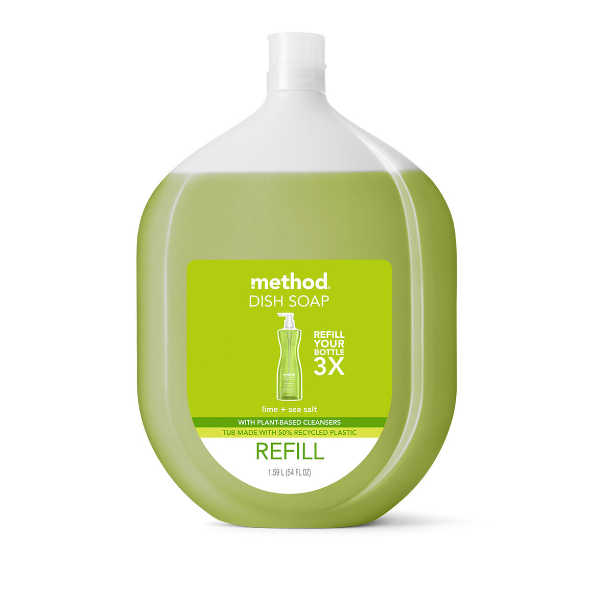 dish soap refill – lime + sea salt, 54 fl oz - Image 1
