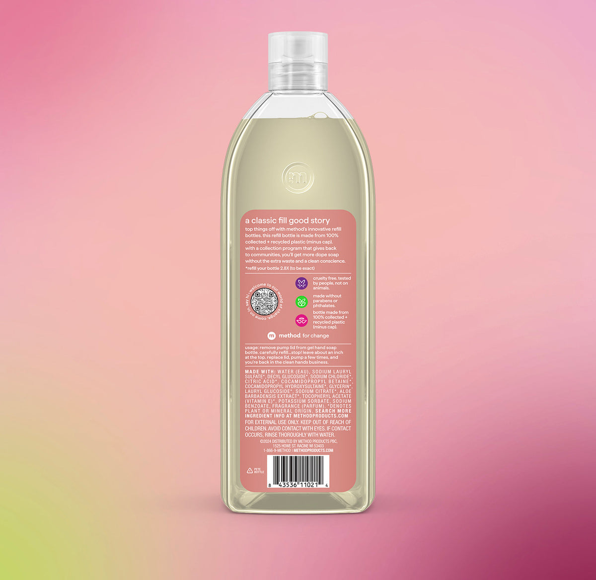 gel hand wash refill – vanilla + raspberry, 34 fl oz 1 - Image 3