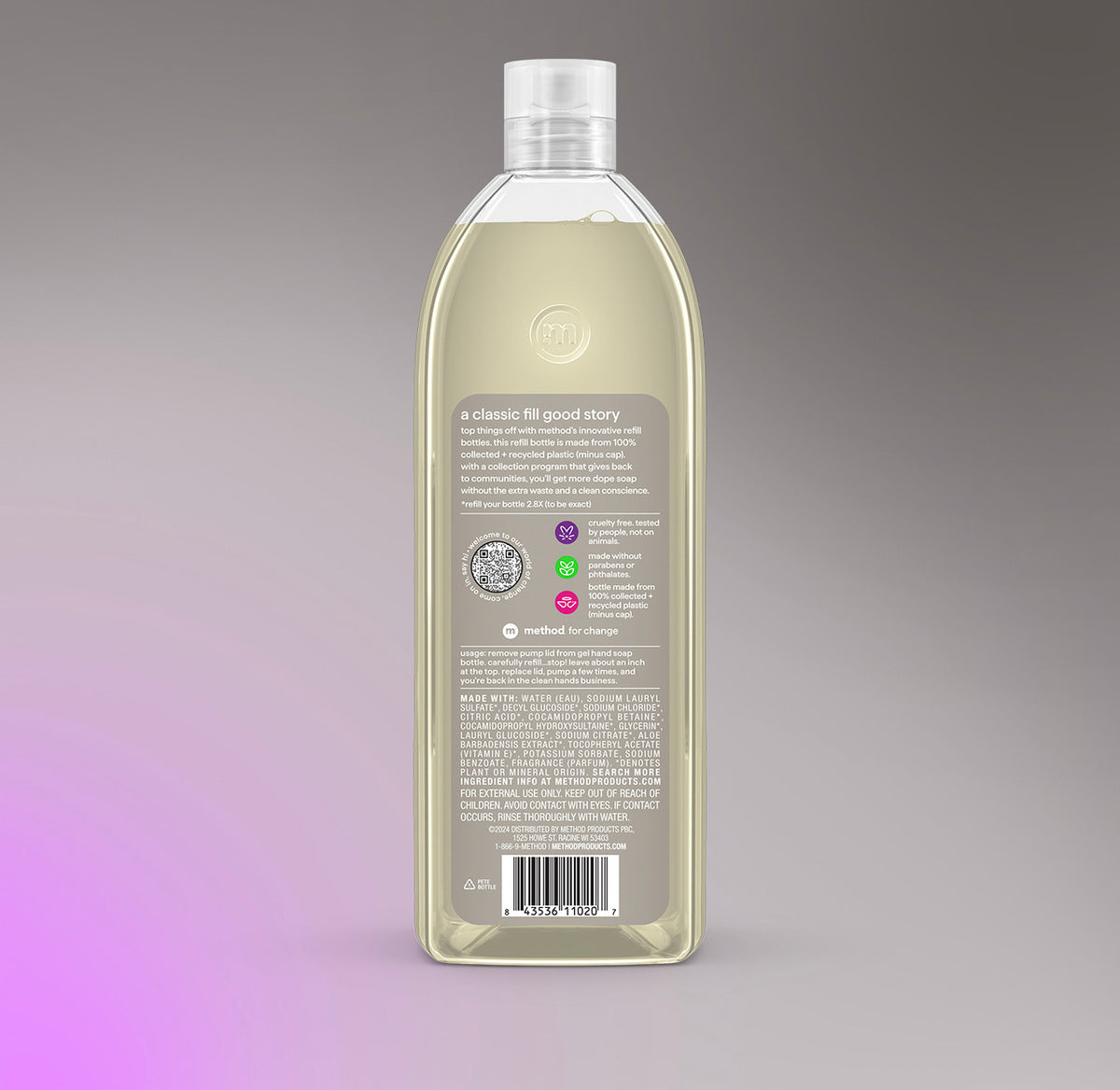 gel hand wash refill – violet + lavender, 34 fl oz 1 - Image 3
