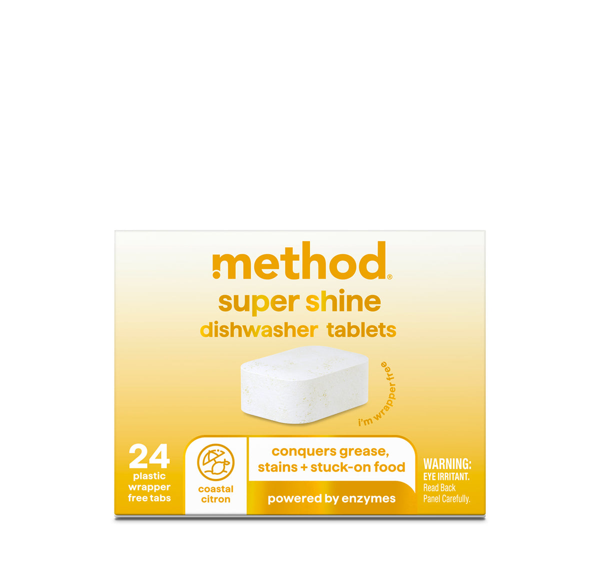 MTHD_AutoDish_CoastalCitron_Front_US_394824rev.jpg super shine dishwasher tablets – Coastal Citron, 24 ct. - Image 1