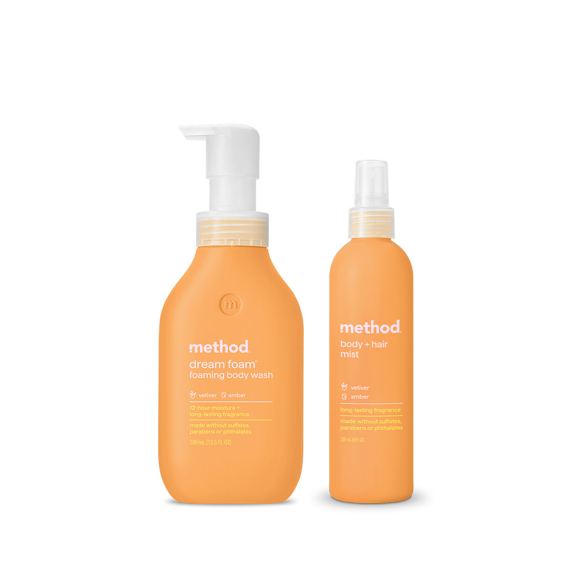 MTHD_VA-DreamFoam-BodyMist-OnWhite.jpg vetiver + amber body wash + mist duo - Image 1