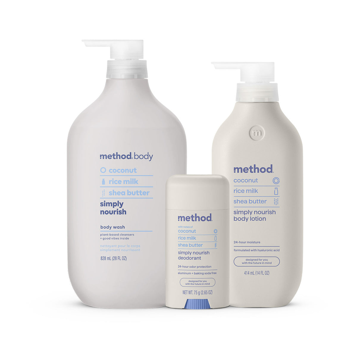 SimplyNourish-BodyBundle-OnWhite__12725.1726256687.386.513.jpg method body bundle – simply nourish, 44.65 oz - Image 1
